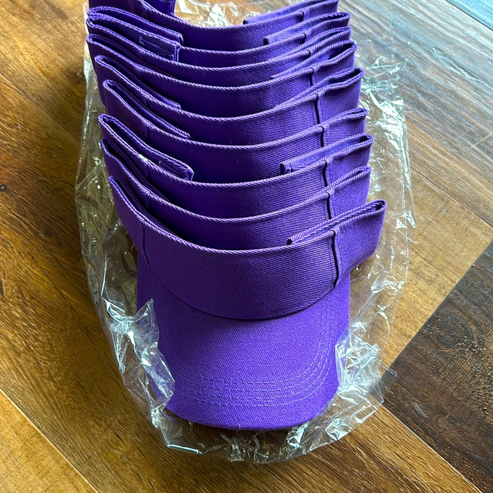 Visors purple adult 9 Velcro back brand new